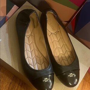 Coach Black Flats